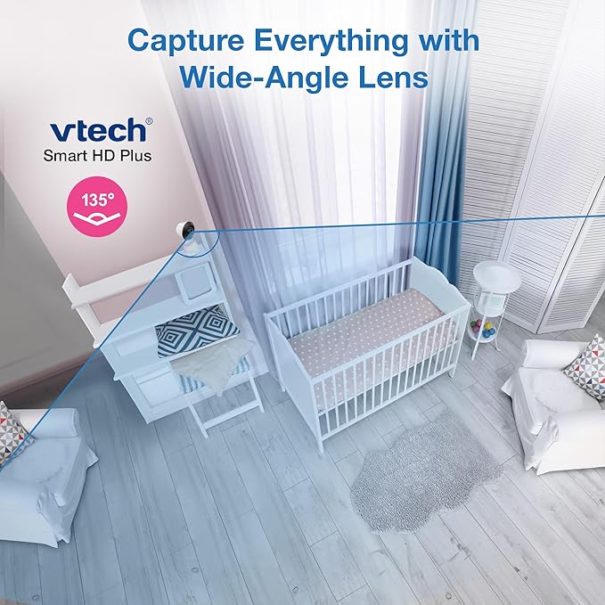 VTech Smart WiFi Baby Monitor, 2K CMOS Sensor Camera, 5.5-inch HD IPS Screen - Image 4