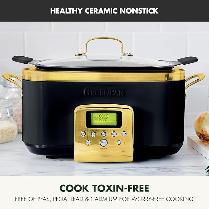 GreenPan Elite 8-in-1 Programmable 6QT Electric Slow Cooker, Dishwasher Safe - Image 2