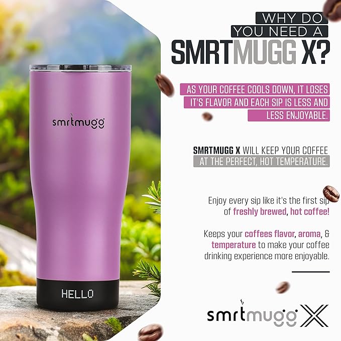 X Heated Coffee Mug 19 oz., 8 Hour Battery Life, Self-Heating, Adjustable Temp - Image 7