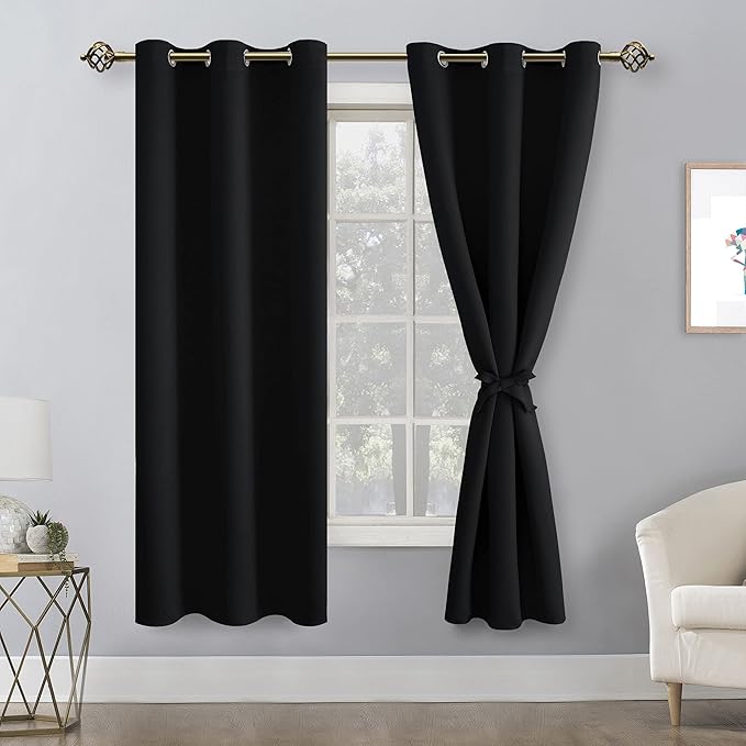Hiasan Blackout Curtains for Bedroom, 42 x 63 Inches Length - Image 2