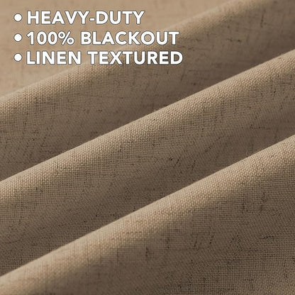 H.VERSAILTEX Linen Curtains 100% Blackout Curtains - Image 5