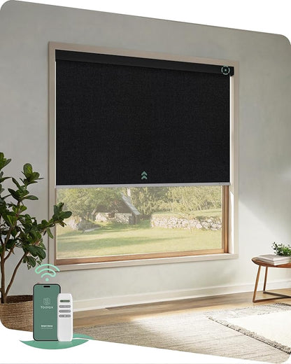 Yoolax Motorized Blinds with Remote, Automatic Roller Shades Cordless Electric by Yoolax