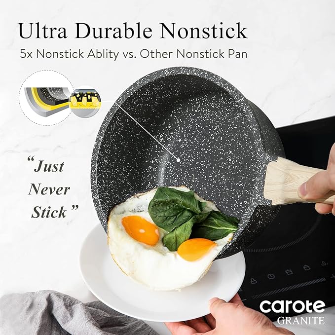 CAROTE 1.5Qt & 3.0Qt Sauce Pan Sets - Image 3