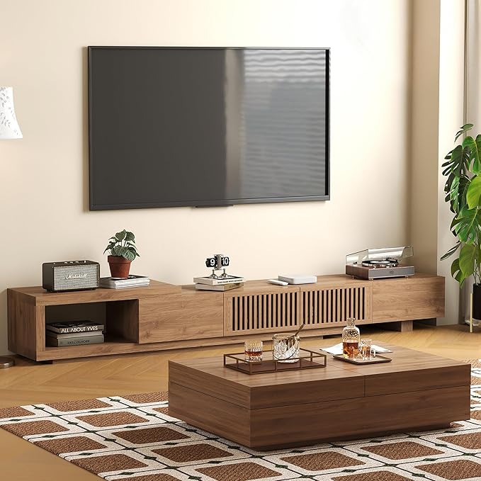 gaoyangjiaju Mid-Century Modern Expandable Coffee Table & TV Stand Set - Image 5
