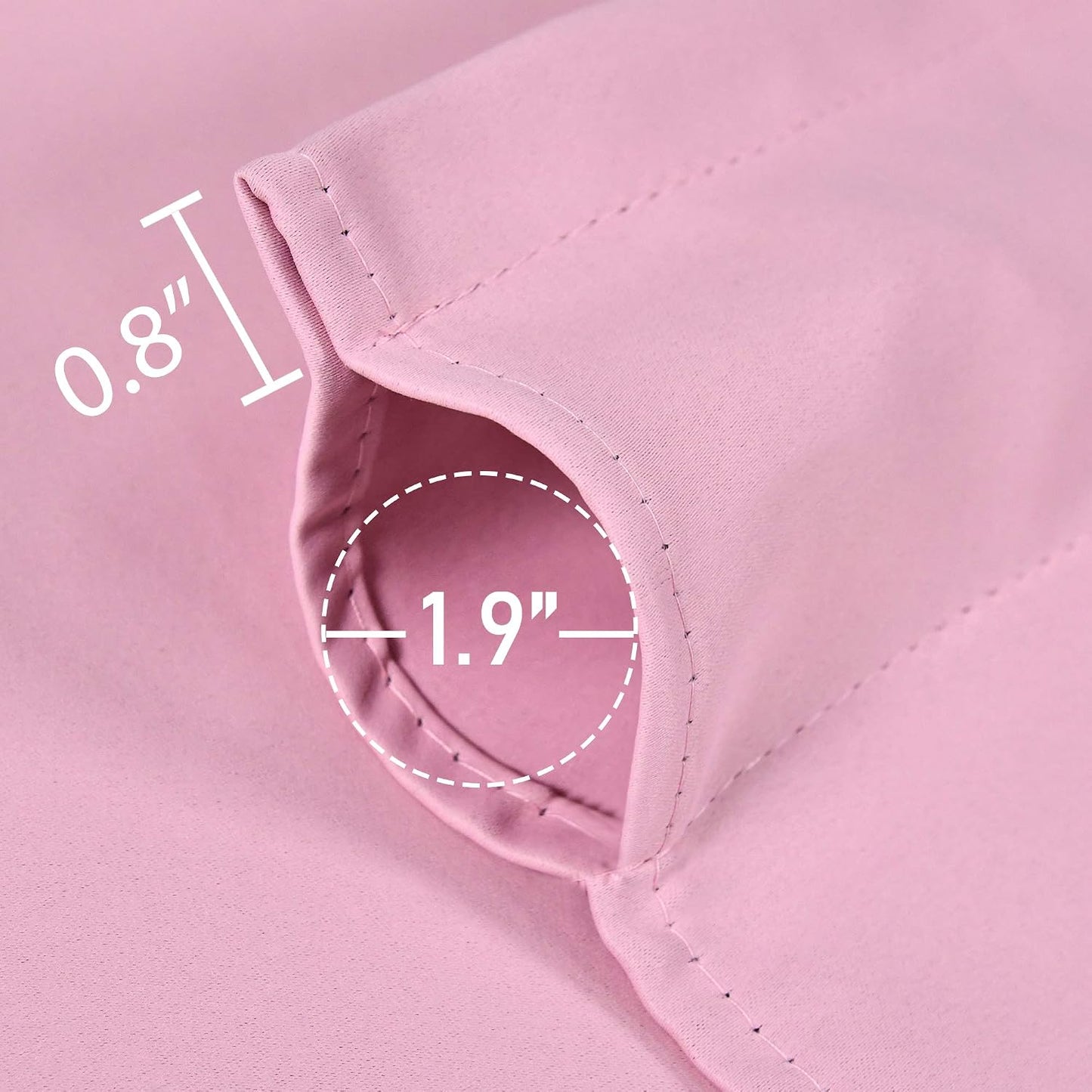 DECOVSUN Baby Pink Valance for Windows 42x18 Inch Solid Thermal Insulated Blackout Rod Pocket Kitchen Short Curtain Toppers Valance for Bathroom Living Room 1 Panel