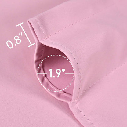 DECOVSUN Baby Pink Valance for Windows 42x18 Inch Solid Thermal Insulated Blackout Rod Pocket Kitchen Short Curtain Toppers Valance for Bathroom Living Room 1 Panel
