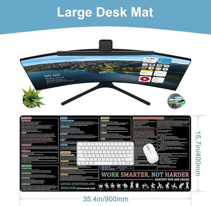 Baziabbo Office Desk Mat, Chat GPT Keyboard Mat, XXL Dirty Resistant Desk Pads - Image 2