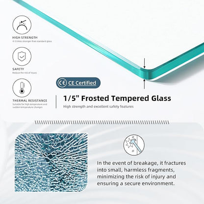Goodyo 34"- 46" x 72" Glass Shower Door Clear Tempered Glass Panel Fixed Shower - Image 4