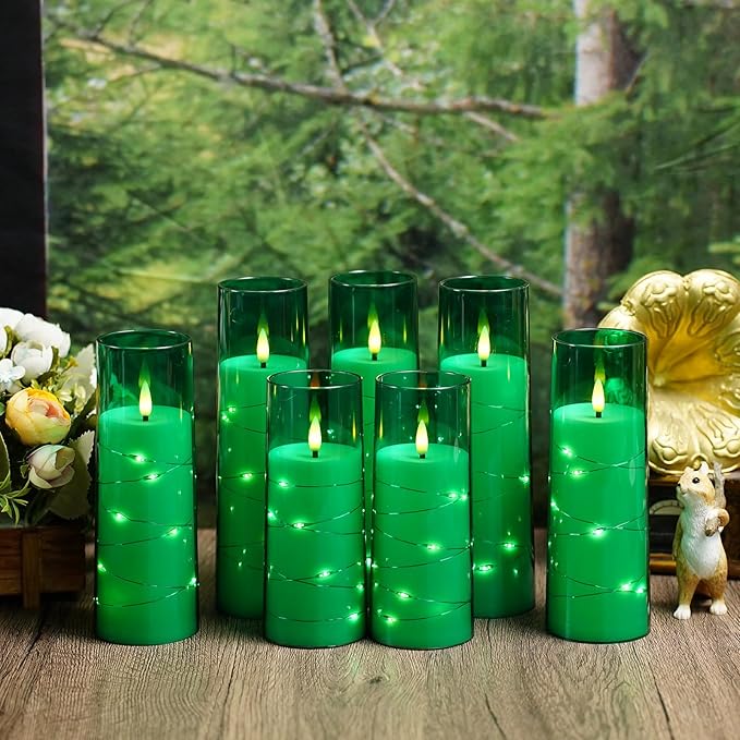 Flameless Candles with Embedded Star String, Battery Operated LED Pillar - Image 6