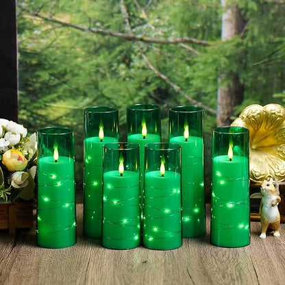 Flameless Candles with Embedded Star String, Battery Operated LED Pillar - Image 6