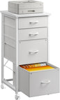 4 Drawers Mobile File Cabinet Vertical Filing Cabinet by Durayloly