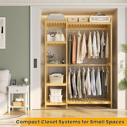Homykic Bamboo Clothes Rack Garment Rack - Image 3