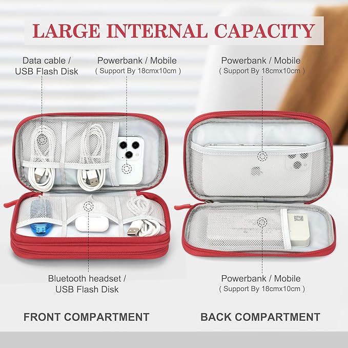 FYY Electronic Organizer, Travel Cable Organizer Bag Pouch Electronic - Image 3