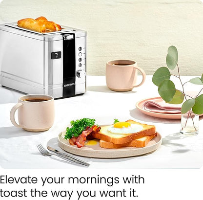 Chefman 2-Slice Digital Toaster, Stainless Steel, Extra-Wide Slots - Image 2