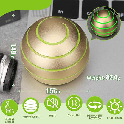 Luminous Desk Spinning Toys for Kids Adults, Metal Kinetic Stress Ball - Image 3