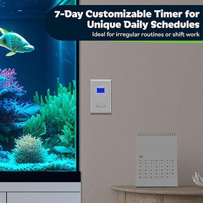 TOPGREENER Digital Astronomic Timer Switch, 7-Day Programmable Sunrise Sunset - Image 7