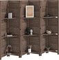 HOMCOM Room Divider, 6 Panel 67" Tall Wood Privacy Screen by HOMCOM