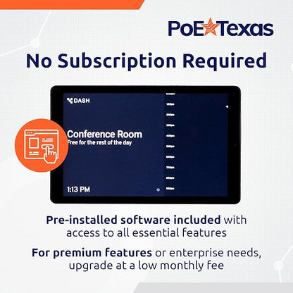 PoE Texas 8" Touchscreen Meeting Room Scheduler Tablet - Image 3