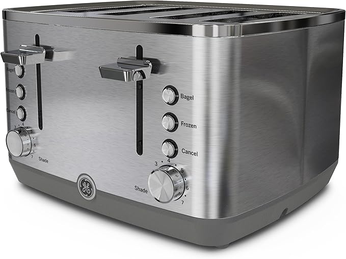 GE Stainless Steel 4 Slice Toaster | Extra Wide Slots - Image 8