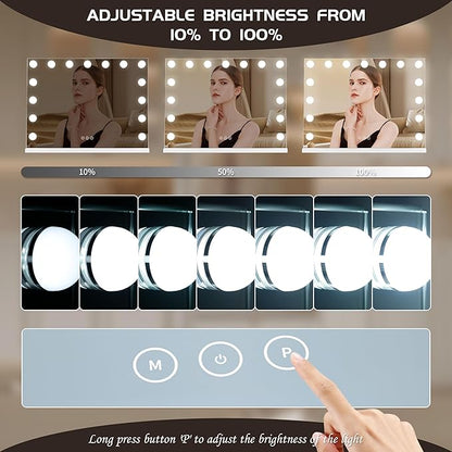 Vanity Mirror with Lights Lighted Makeup Mirror with 15 Dimmable LED Bulbs - Image 3