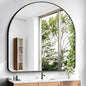 Arched Bathroom Mirror, Wall Mounted Mirror, Vanity Wall Mirror Metal Frame by GLASHOM
