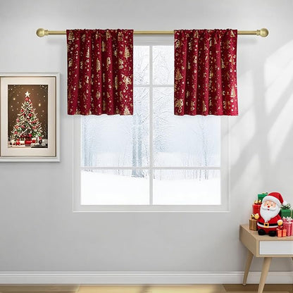 NICETOWN 2 Panels Christmas Cafe Curtains - Image 8