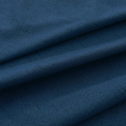 KOUFALL Navy Blue Curtains 108 Inches Long Blackout Linen Back Tab Pleated - Image 8