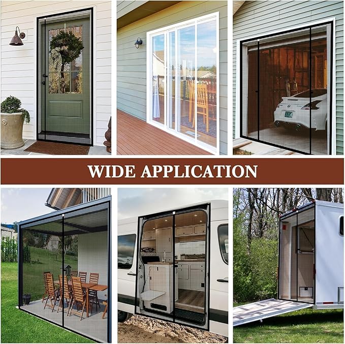 Yotache Customized Magnetic Screen Door, Left Right Side Opening Door Mesh - Image 7
