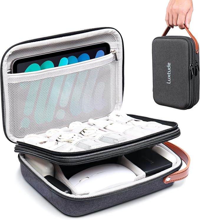 Luxtude Electronics Organizer Travel Case, Portable Tech Organizer by Luxtude