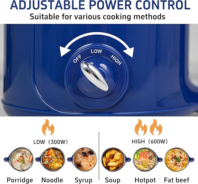 Hot Pot Electric With Steamer, Rapid Noodles Electric Pot, 2.0L Stainless Steel - Image 2