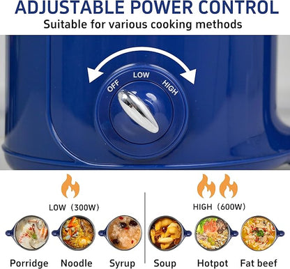 Hot Pot Electric With Steamer, Rapid Noodles Electric Pot, 2.0L Stainless Steel - Image 2