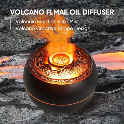 Essential Oil Diffuser, Volcano Fire Flame Aromatherapy Diffuser, 360ml - Image 2