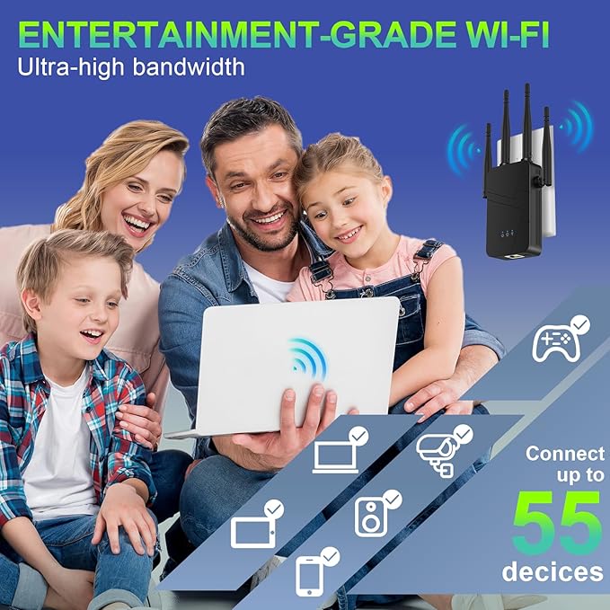 2026 WiFi Extender, 15888 sq.ft Internet Extender WiFi Booster, Long Range - Image 5