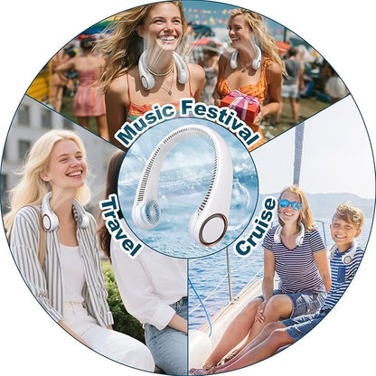 CIVPOWER Neck Fan: Portable Personal Neck Cooling Rechargeable Bladeless Fan - Image 5