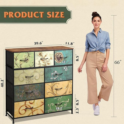 WLIVE 9-Drawer Dresser, Fabric Storage Tower - Image 3
