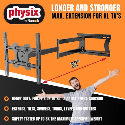 Physix 2080 Long Arm TV Wall Mount - Image 2