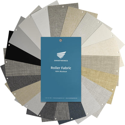 SmartWings 100% Blackout PoE Hard-Wired Roller Shades, Fabric Sample