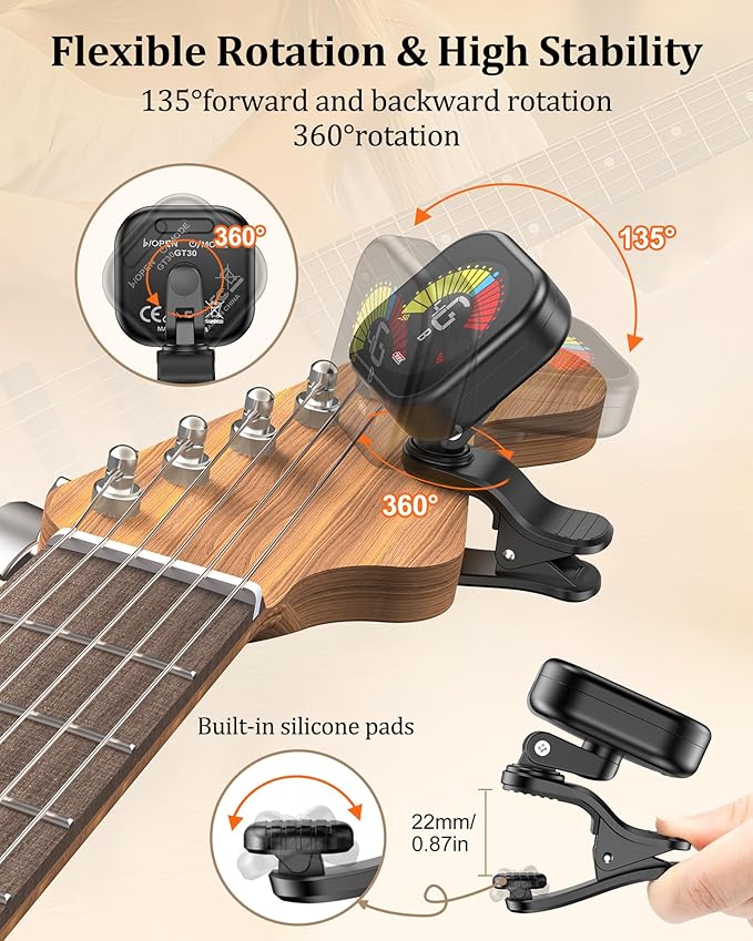 New Bee Guitar Tuner Clip-On Rechargeable - Image 6