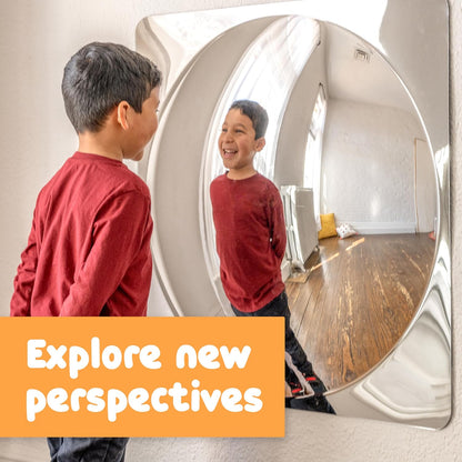 Spark & Wow Sensory Wall Toddler Mirror, Giant 1 Bubble | For Ages 6m+, Easy-to-Clean Acrylic, Stimulate Cognitive Development