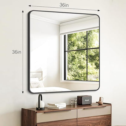 FORBATH Bathroom Mirror 36" x 36"，Large Square Wall Mirror - Image 5