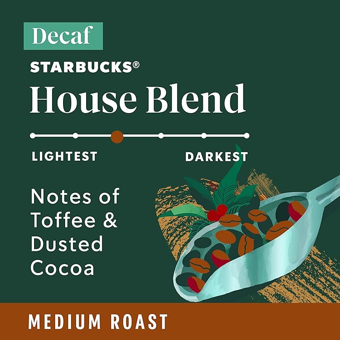 Starbucks K-Cup Coffee Pods, Medium Roast Hot or Iced Coffee, Decaf House Blend - Image 3