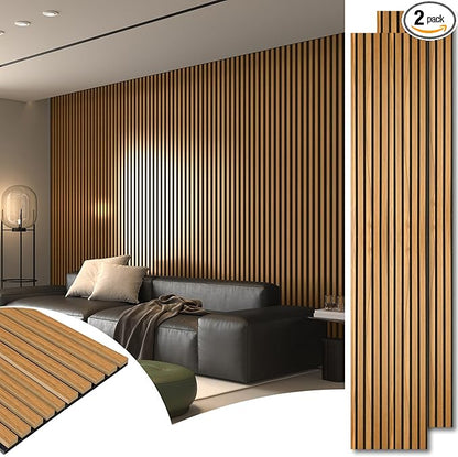 Art3d 2pcs-104 x 15.75in Slat Acoustic Panel by Art3d