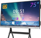 HKMLC Smart Board Elite Dual 75 Inch, Interactive Whiteboard 4K UHD Built-in by HKMLC