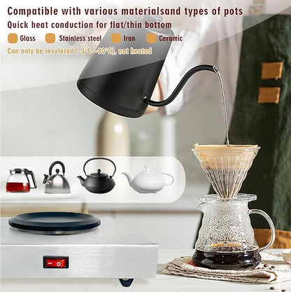 Commercial Coffee Warmer, 60W 176℉ Single Burner Decanter Warmer Plate - Image 5