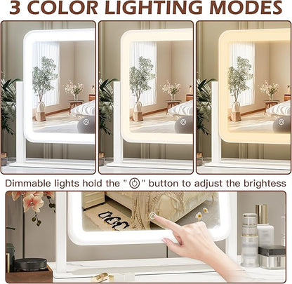 FENNIO Vanity Mirror with Lights 14"×12" Makeup Mirror with Lights, Lighted - Image 4