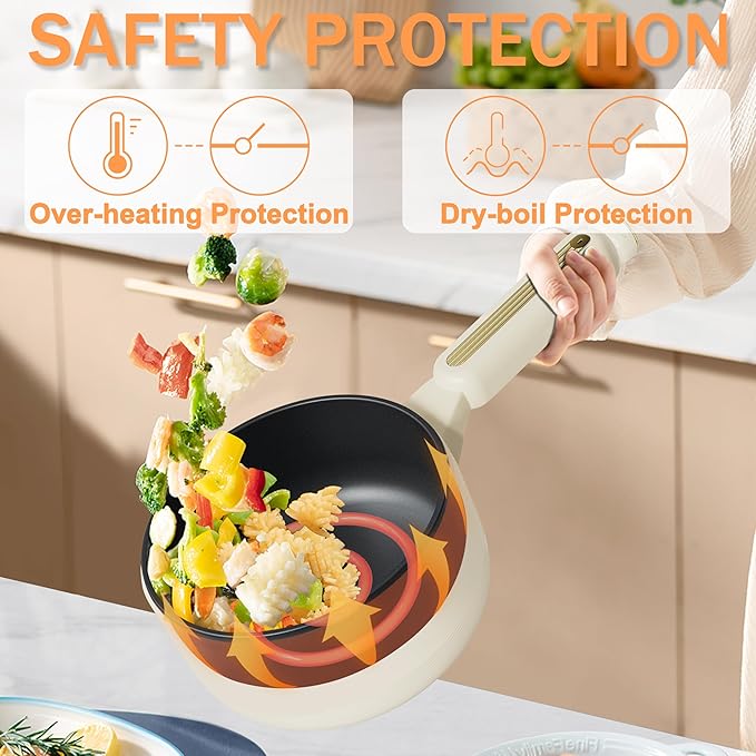 TOPWIT Hot Pot Electric, 2L Multifunctional Electric Pot, Non-Stick Sauté Pan - Image 5