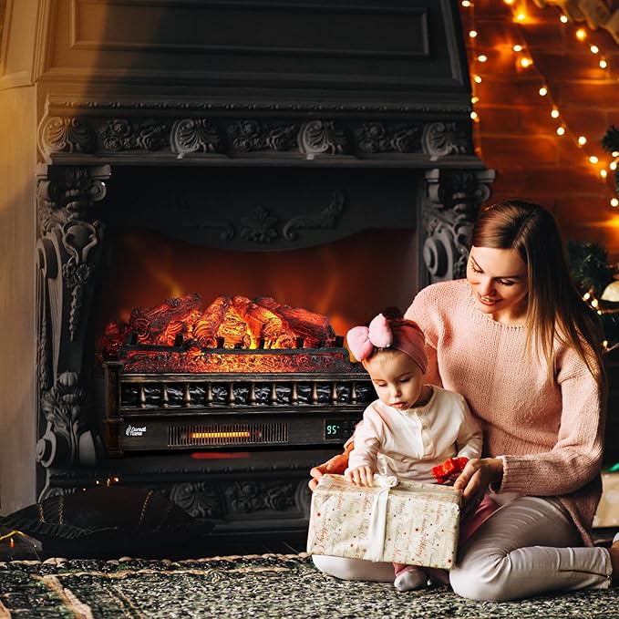 TURBRO Eternal Flame 26 in. WiFi Infrared Quartz Electric Fireplace Log Heater - Image 6