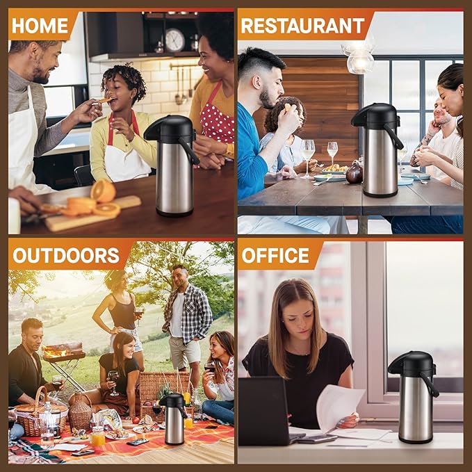 Airpot Coffee Dispenser with Pump - Image 7