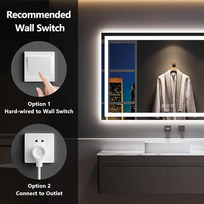 YEELAIT 60x40 Inch LED Bathroom Mirror - Image 7