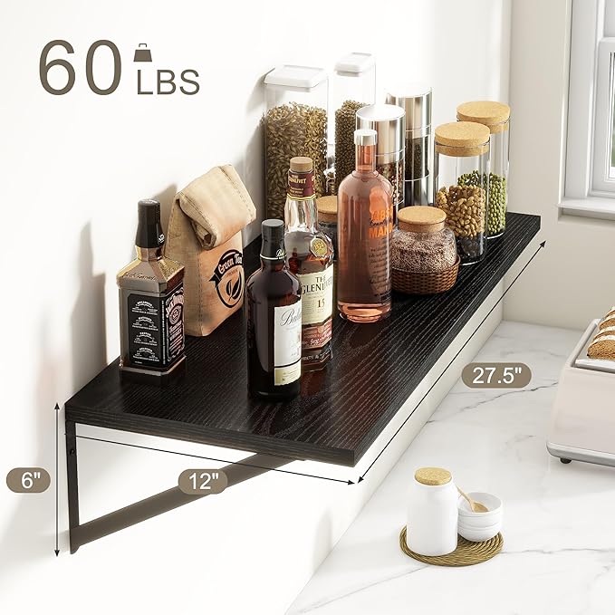 Fun Memories 27.5" W x12 D Floating Shelves, 12 Inch Deep Floating Shelf Set of - Image 3